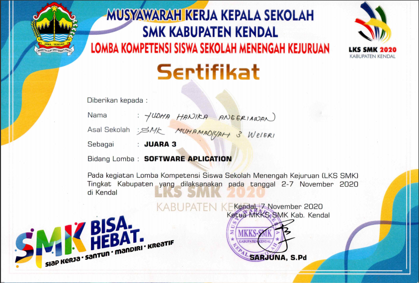 Certificate Software Application